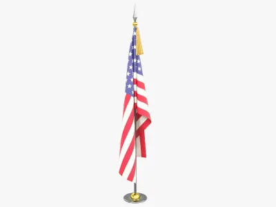 American Flag V2 3D model