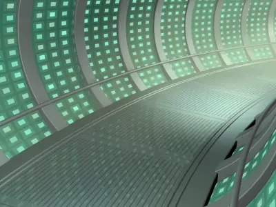 Sc-fi Space Ship Tunnel 3D model