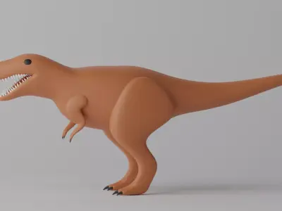 Cartoon Tyrannosaurus T-Rex 1 3D model