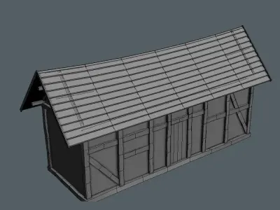 High Quality Medieval house - Building E Low-poly 3D model