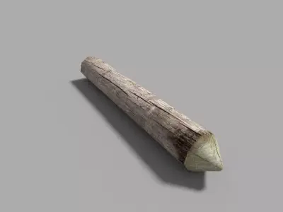 low poly wood log 2 Low-poly 3D model