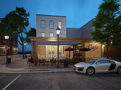 Restaurant teahouse cafe 3D model