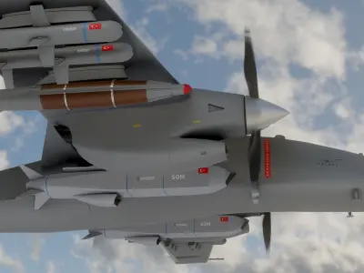 Turkish Siha-iha collection Low-poly 3D model