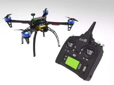 Quadcopter unmanned aerial vehicle 3D model
