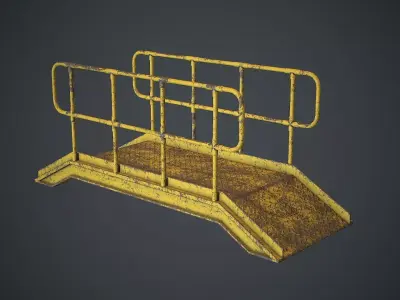 Industrial Metal Platform 1 PBR Game Ready Low-poly 3D model
