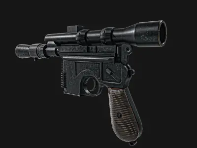 Star Wars  DL-44 Heavy Blaster Pistol Low-poly 3D model