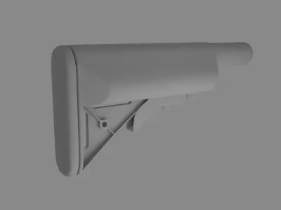 Assault rifle Stock Free 3D model