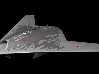 Sukhoi S-70 Hunter in Future 3D model