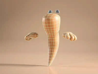 Worm - Worms Subdidivion-Ready Free low-poly 3D model