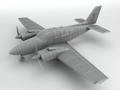 Beechcraft Baron 58 Aircraft 3D model