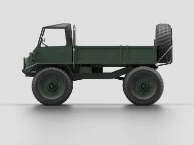 Unimog Low-poly 3D model