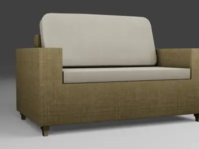 Garden Seat Low-poly 3D model purchase