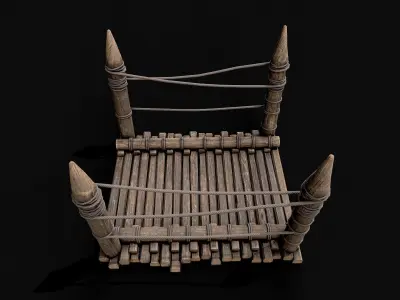 Modular Viking Bridge 1 Low-poly 3D model