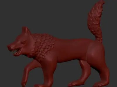 Lobo relieve heraldico 3D model
