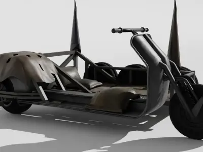 Vespa Gembel SC-4 - Low poly vehicle Low-poly 3D model