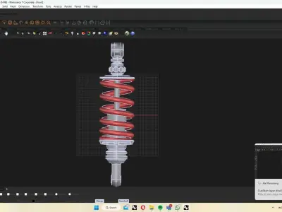 motorcycle rear suspension 3D model