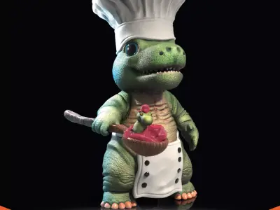 DINO CHEFF - V018 1 3D print model