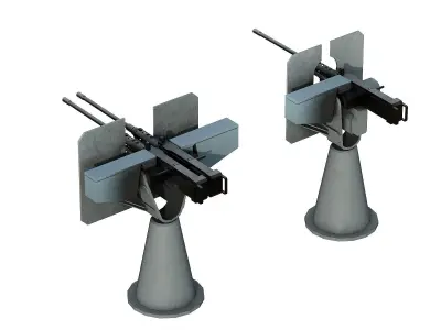 50 Caliber Machine Gun 3D model