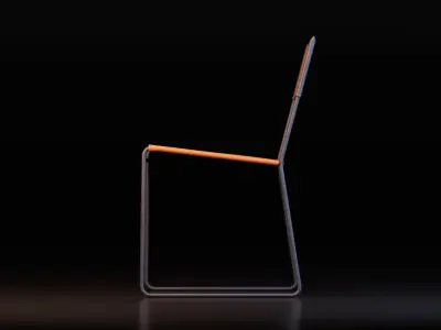 Modern Metal Chair 3D model