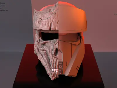 Star Wars Shore Trooper Skull Helmet  3D print model purchase