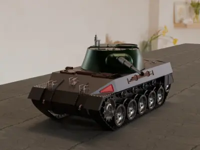 Tank Lowpoly Low-poly 3D model