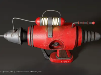 Retro Laser Gun 3D model