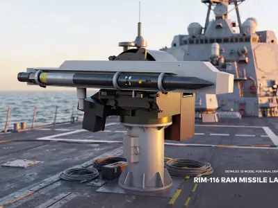 RIM-116 RAM Missile Launcher  3D model