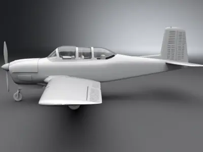 Beechcraft T34A Mentor scale model 3D print model