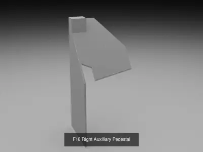 F16 Right Auxiliary Console 3D Model Collection