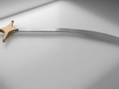 kilidsch sword low poly Low-poly 3D model