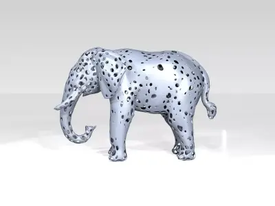 Elephant Voronoi 3D model