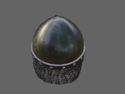 Medieval Iron Helmet - Capacete Low-poly 3D model