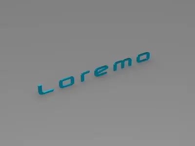 Loremo logo 3D model