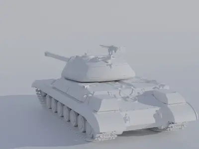 IS-4  Soviet Tank Low-poly 3D model
