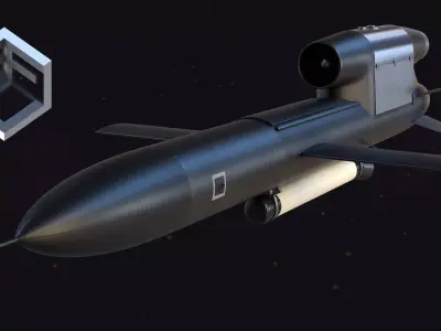 FP-5 Flamingo cruise missile 3D model
