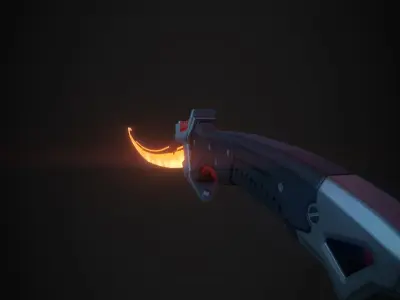 Thermal katana Low-poly 3D model