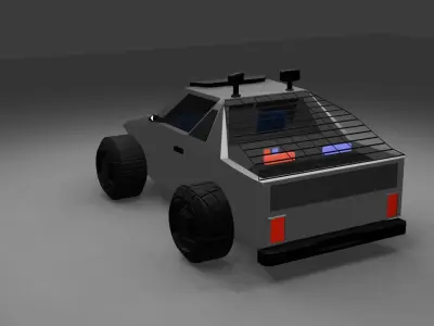 Police car - Pickup car - electric vehicle Free 3D model