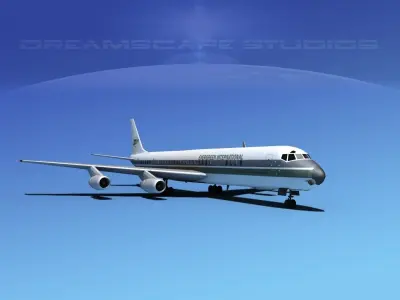 Douglas DC-8-63 Evergreen 3D model