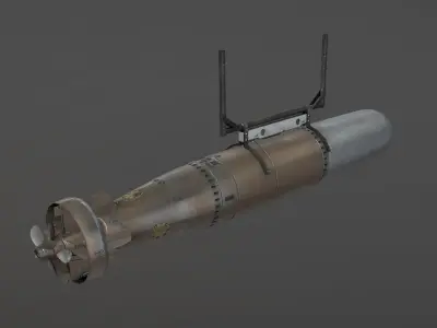 US Torpedo MARK13-2 Low-poly 3D model