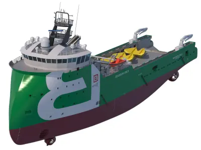 Anchor Handling Tug Supply Vessel BOURBON ORCA 3D model