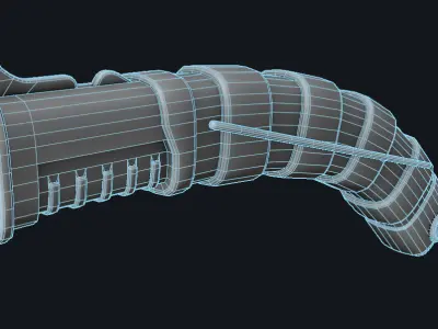 Asajj Ventress Saber Hilt Low-poly 3D model