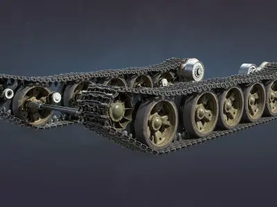T-55 Tank Chassis 3D model