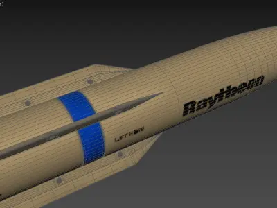 Raytheon Peregrine AMRAAM Missile 3D model