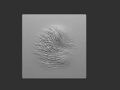 8 Animal or creature hair and fur VDM brush set for Zbrush Free 3D model