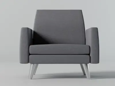 Grey Lounge Chair Free 3D model