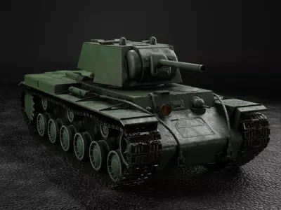 Soviet tank KV 1 3D model