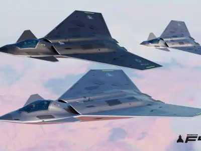 Boeing F47 Stealth Fighter 3D model
