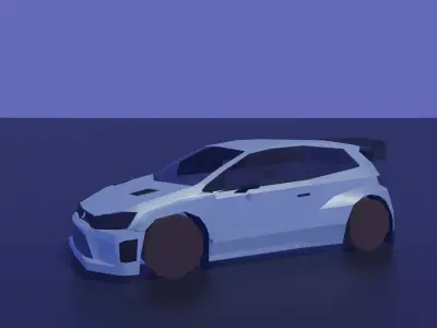 Low Poly WRC Rally Car Free low-poly 3D model