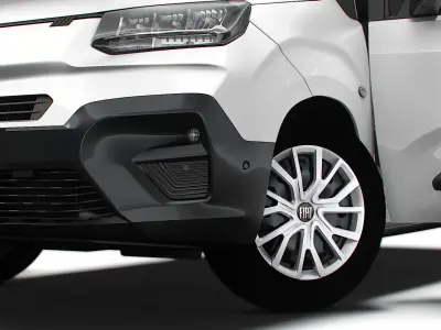 Fiat E Doblo SWB Van Tailgate HQ Interior 2024 3D model