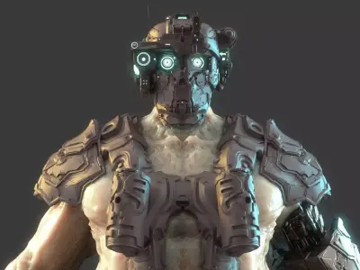 Cyborg Warrior 3D model